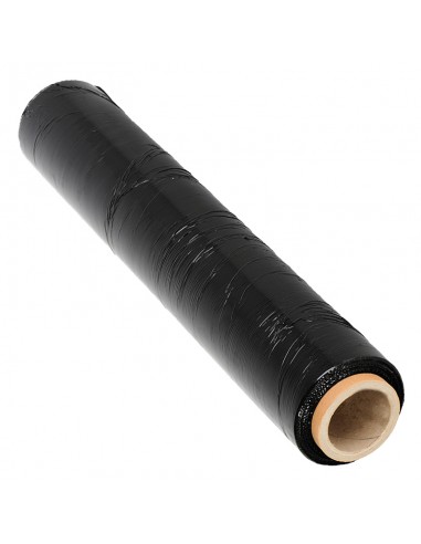 Rollo film estirable negro 500mm x 240m 23µm