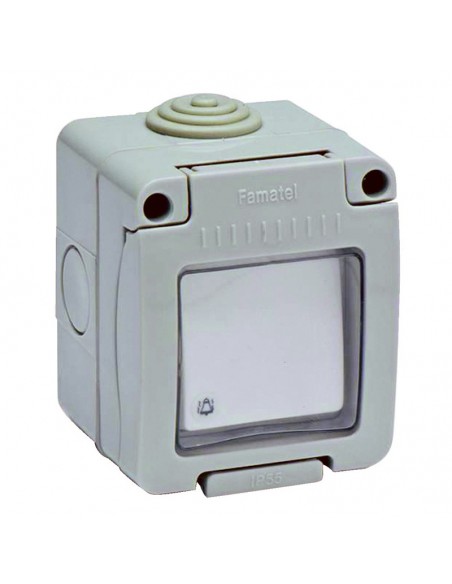 Pulsador timbre 10A-250V estanco IP55