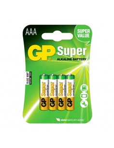 Pilas GP Super Alkaline LR03 AAA 1,5V (Blister 4u) 2