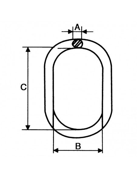 Anilla ovalada grado 100