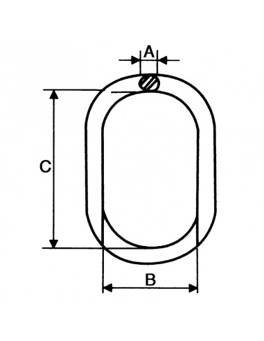 Anilla ovalada grado  80