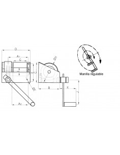 Torno mural de tornillo sinfin Jaguar TA 2