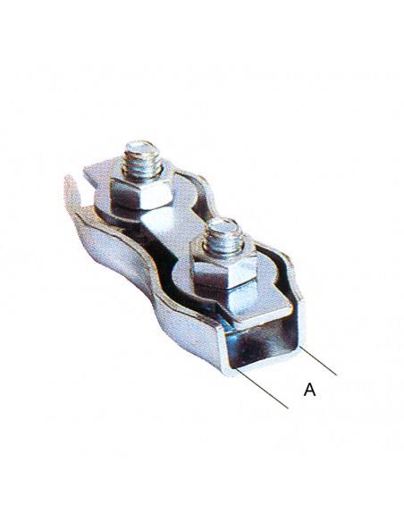 Sujetacables chapa 1 tornillo galvanizado