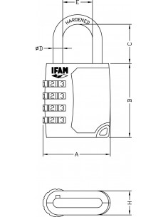 Candado combinación Ifam CS 2