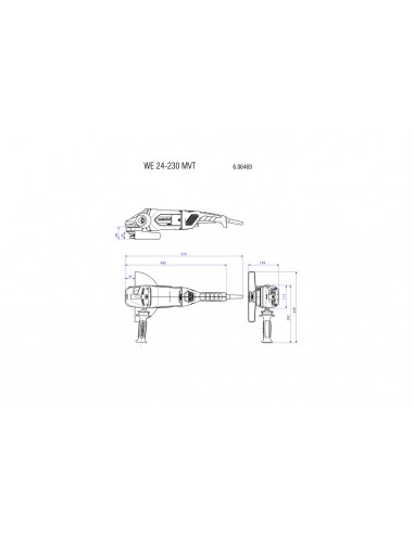 Amoladora 230mm 2.400W Metabo WE 24-230 MVT