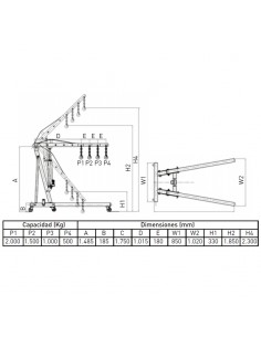 Grúa plegable Metalworks CAT620 2