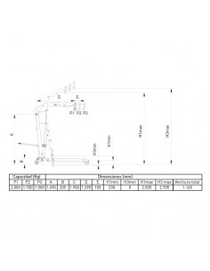 Grúa plegable Metalworks CAT6200T 2