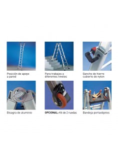 Escalera telescópica de tijera extensible Svelt Escalisima 2