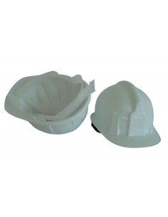 Casco obra con arnés