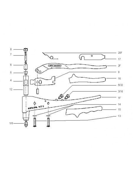 Remachadora manual Gesipa NTX