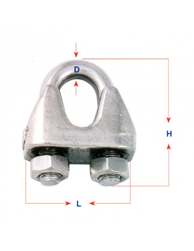 Sujetacables inoxidable AISI 316