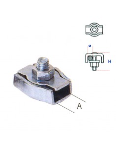 Sujetacables chapa 1 tornillo galvanizado