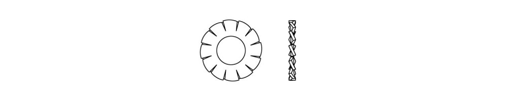 Arandelas dentadas