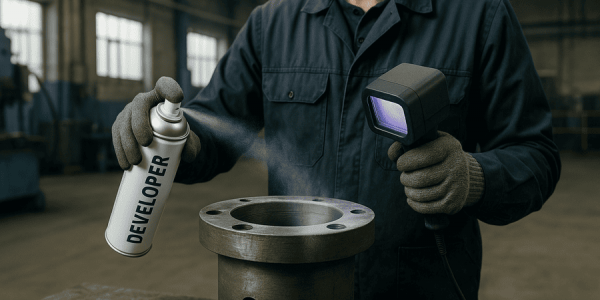 Tipos de reveladores NDT: en polvo seco, húmedo y en aerosol